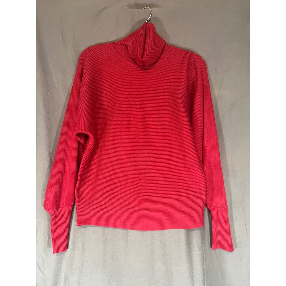 PINQUE Red Ribbed Dolman Sleeve Turtleneck Sweater Women's Size‎ S
